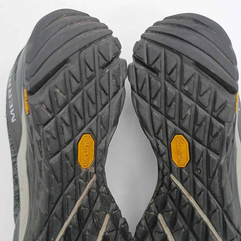 Merrell Mag-9 Womens Trail Running Shoes Gray Black Knit Vibram J16562 Size 10‎